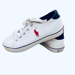 Polo Ralph Lauren Boy’s Sayer White Tennis Shoes - Size 12